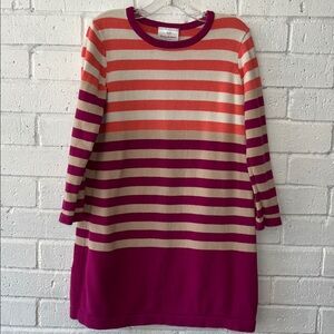 Hanna Anderson Striped Sweater Dress Size 120 (US 6-7)